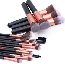 Load image into Gallery viewer, professional 14 pc kabuki foundation makeup brush set
