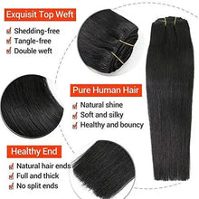 Load image into Gallery viewer, remy clip in human hair extensions -15inch 7pcs set
