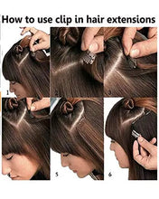 Load image into Gallery viewer, remy clip in human hair extensions -15inch 7pcs set
