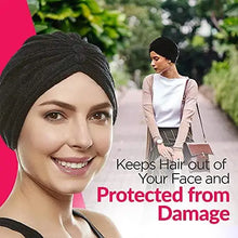 Load image into Gallery viewer, reversible knot terry cloth turban head cover
