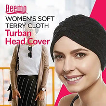 Load image into Gallery viewer, reversible knot terry cloth turban head cover
