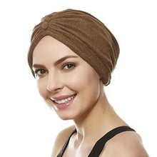 Load image into Gallery viewer, reversible knot terry cloth turban head cover
