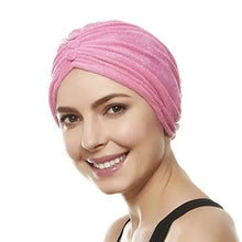 Load image into Gallery viewer, reversible knot terry cloth turban head cover
