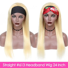Load image into Gallery viewer, rosetta straight long headband wig - human  hair
