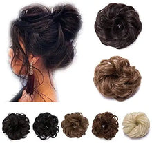 Load image into Gallery viewer, scrunchie hair bun extension updo hairpiece
