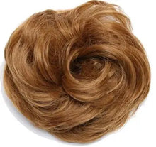 Load image into Gallery viewer, scrunchie hair bun extension updo hairpiece 80g- [2pcs] / light ash brown-thick
