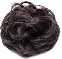 Load image into Gallery viewer, scrunchie hair bun extension updo hairpiece 80g- [2pcs] / medium brown
