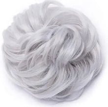 Load image into Gallery viewer, scrunchie hair bun extension updo hairpiece 40g- [1pcs] / silver grey
