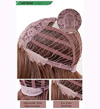 Load image into Gallery viewer, shaded platinum blonde wig with bangs
