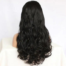 Load image into Gallery viewer, sheila glueless heat friendly wig with curled ends #1 / 180% / lace front 24 inches
