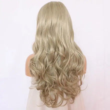 Load image into Gallery viewer, sheila glueless heat friendly wig with curled ends platinum / 180% / lace front 24 inches
