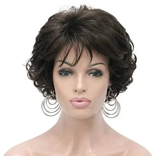 short layered prestyled synthetic wig #6