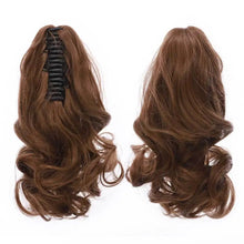 Load image into Gallery viewer, short wavy synthetic ponytail claw clip in hair extension

