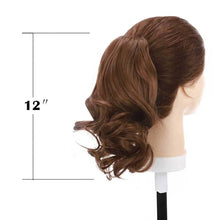 Load image into Gallery viewer, short wavy synthetic ponytail claw clip in hair extension
