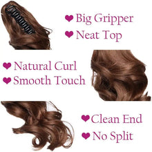 Load image into Gallery viewer, short wavy synthetic ponytail claw clip in hair extension
