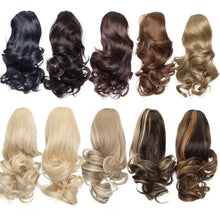 Load image into Gallery viewer, short wavy synthetic ponytail claw clip in hair extension
