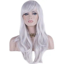 Load image into Gallery viewer, side swept bangs long heat resistant wig
