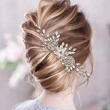 Load image into Gallery viewer, silver rhinestone hair comb
