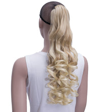 Load image into Gallery viewer, High Temperature 180g Long Curly Clip In Hair Extension Pony Tail Wig Store
