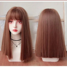 Load image into Gallery viewer, straight bob wig with bangs t1b/4/30
