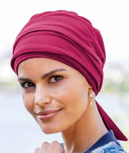 Load image into Gallery viewer, stylish reversable bamboo head scarf 19 red
