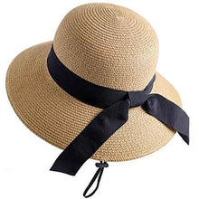 Load image into Gallery viewer, sun shade straw beach hat
