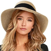 Load image into Gallery viewer, sun shade straw beach hat
