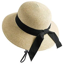 Load image into Gallery viewer, sun shade straw beach hat
