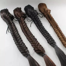 Load image into Gallery viewer, synthetic drawstring braided fishtail ponytail hairpiece
