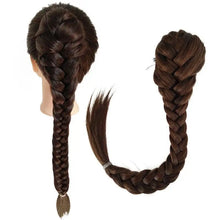 Load image into Gallery viewer, synthetic drawstring braided fishtail ponytail hairpiece
