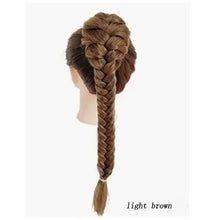 Load image into Gallery viewer, synthetic drawstring braided fishtail ponytail hairpiece light brown / 60cm
