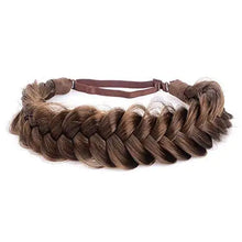 Load image into Gallery viewer, synthetic hair braided headband auburn
