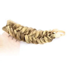 Load image into Gallery viewer, synthetic hair braided headband light ash blonde

