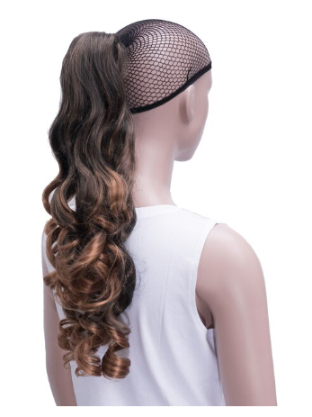 High Temperature 180g Long Curly Clip In Hair Extension Pony Tail Wig Store