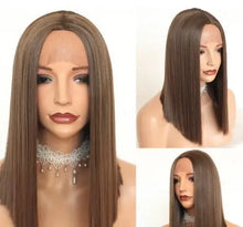 Load image into Gallery viewer, tammy | blunt cut lob hair wig brown / 150% / 14inches
