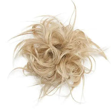 Load image into Gallery viewer, tousled wavy hairpiece bun scrunchie hair wrap
