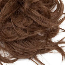 Load image into Gallery viewer, tousled wavy hairpiece bun scrunchie hair wrap
