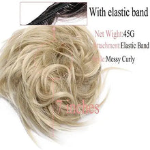 Load image into Gallery viewer, Tousled Wavy Hairpiece Bun Scrunchie Hair Wrap Wig Store 
