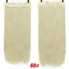 Load image into Gallery viewer, two-tone 24 inch long straight heat friendly clip in hair extension 60 / 24inches
