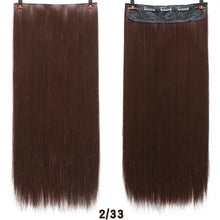 Load image into Gallery viewer, two-tone 24 inch long straight heat friendly clip in hair extension 2-33 / 24inches
