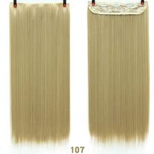Load image into Gallery viewer, two-tone 24 inch long straight heat friendly clip in hair extension 107 / 24inches
