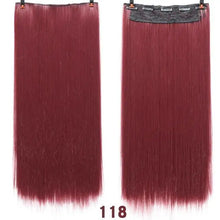 Load image into Gallery viewer, two-tone 24 inch long straight heat friendly clip in hair extension 118 / 24inches
