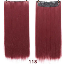 Load image into Gallery viewer, two-tone 24 inch long straight heat friendly clip in hair extension 118 / 24inches
