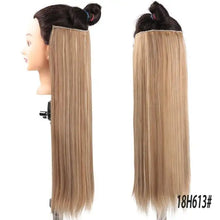 Load image into Gallery viewer, two-tone 24 inch long straight heat friendly clip in hair extension
