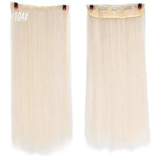 Load image into Gallery viewer, two-tone 24 inch long straight heat friendly clip in hair extension
