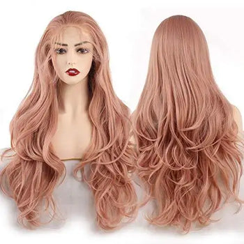 valia extra long orange pink wig 24 inch / orange pink