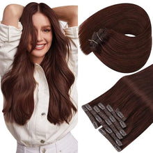 Load image into Gallery viewer, Double Wefted Clip In Hair Extension Human Hair  105g -7pcs Wig Store
