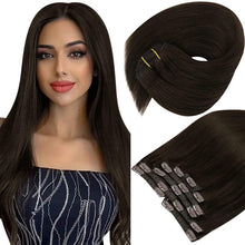 Load image into Gallery viewer, Double Wefted Clip In Hair Extension Human Hair  105g -7pcs Wig Store
