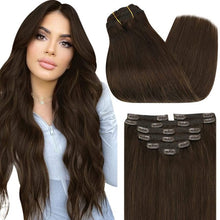 Load image into Gallery viewer, Double Wefted Clip In Hair Extension Human Hair  105g -7pcs Wig Store
