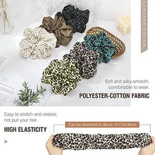 Load image into Gallery viewer, velvet fashion hair scrunchies - 8 piece gift set large leopard dot
